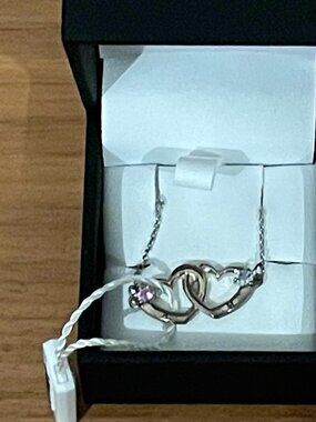 NWT Jewlr 925 Sterling Silver Interlocking Hearts Custom Bracelet Box